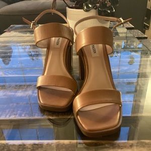 Steve Madden Irelyn Cognac Leather Heels